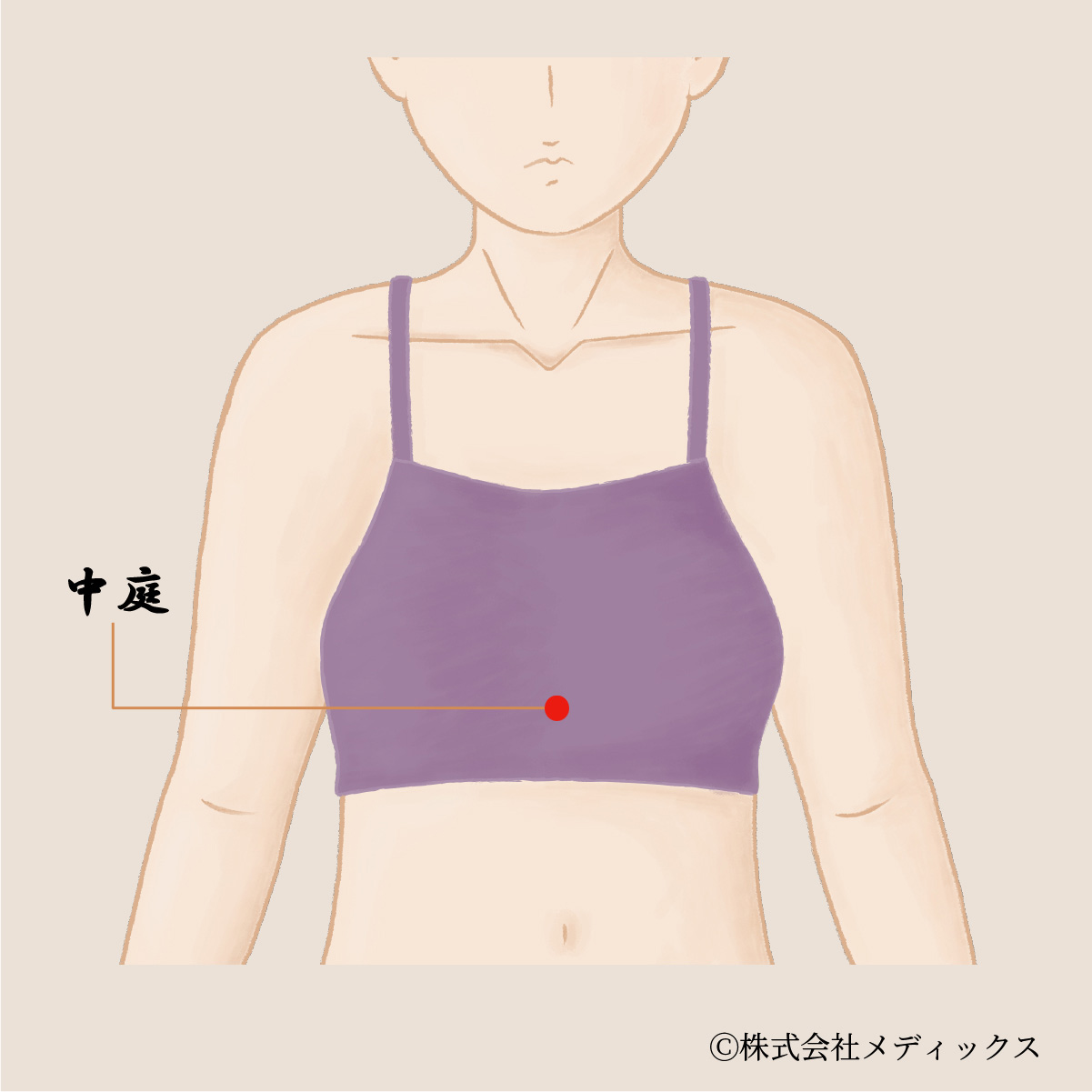 【中庭】胸の奥にこもる熱と緊張をほぐす調整ツボ