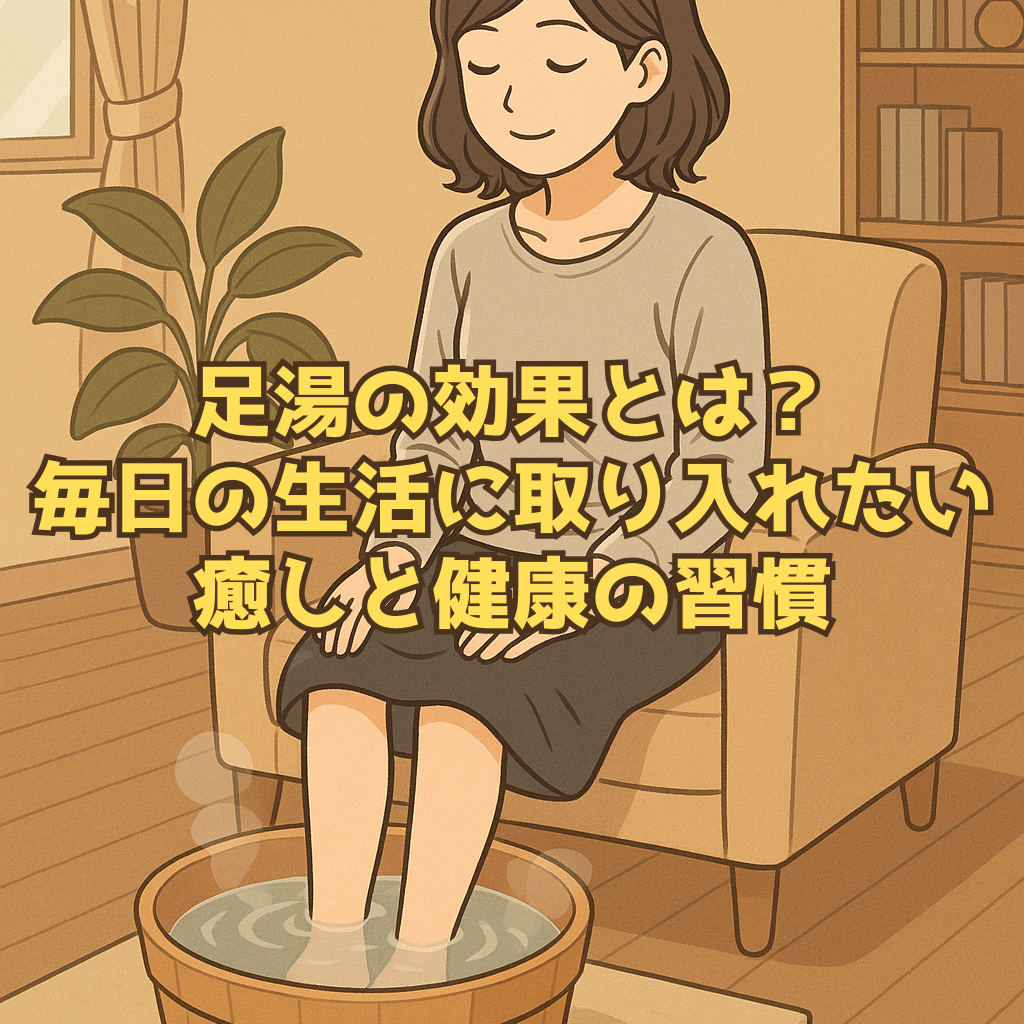 足湯の効果とは?毎日の生活に取り入れたい癒しと健康の習慣