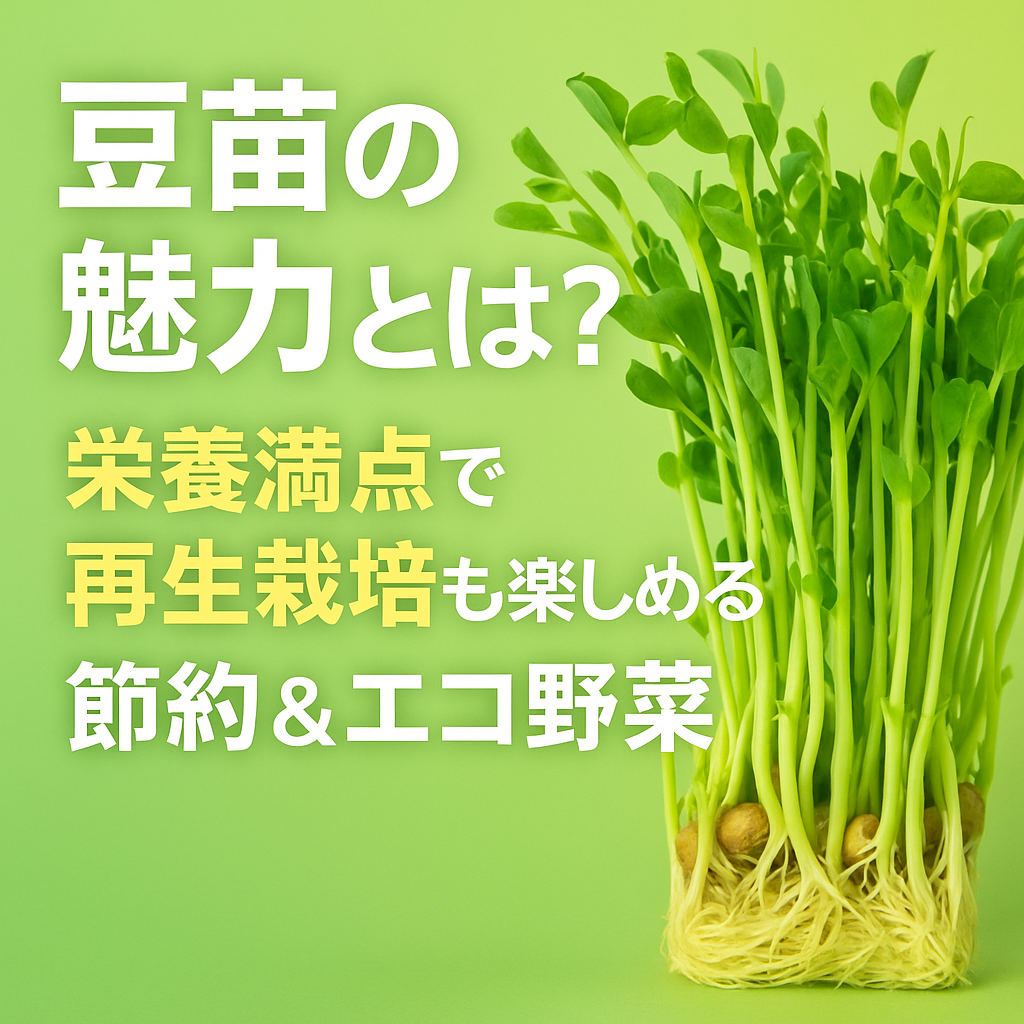 豆苗の魅力を徹底解剖！栄養満点で再生栽培も楽しめる節約＆エコ野菜