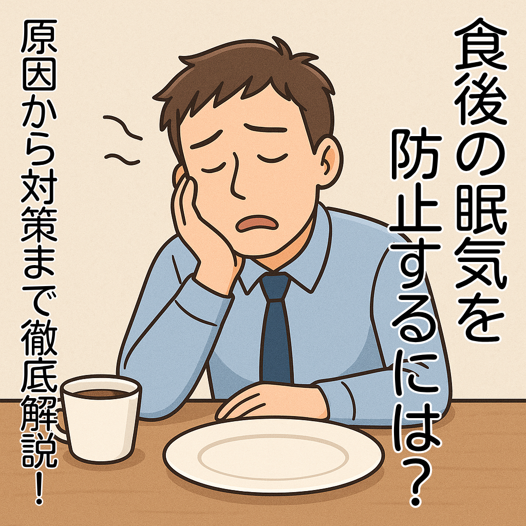 食後の眠気を防止するには？原因から対策まで徹底解説！