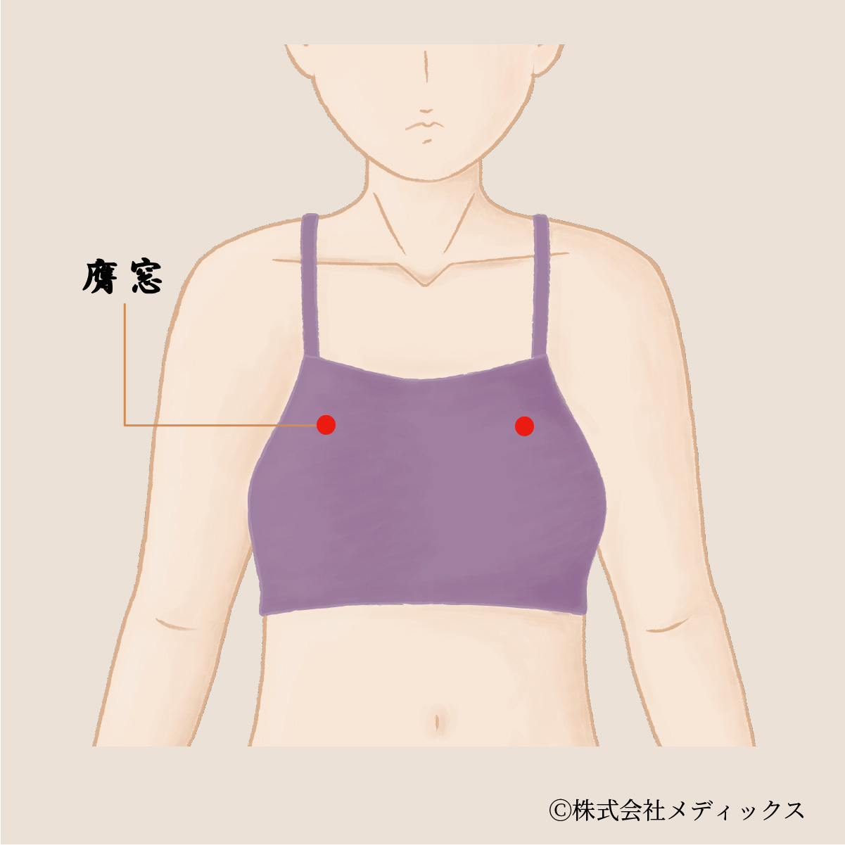 【膺窓】呼吸器と消化器の不調を改善するツボ