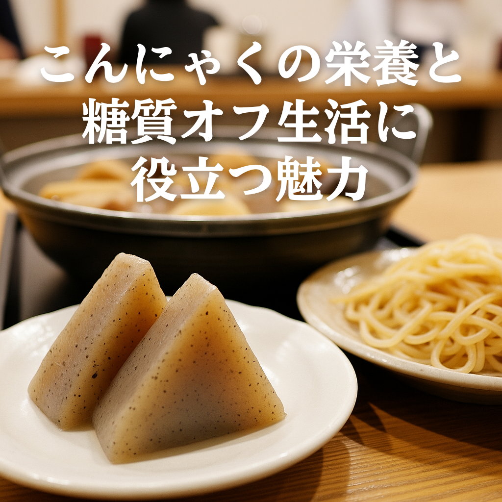 こんにゃくの栄養と糖質オフ生活に役立つ魅力