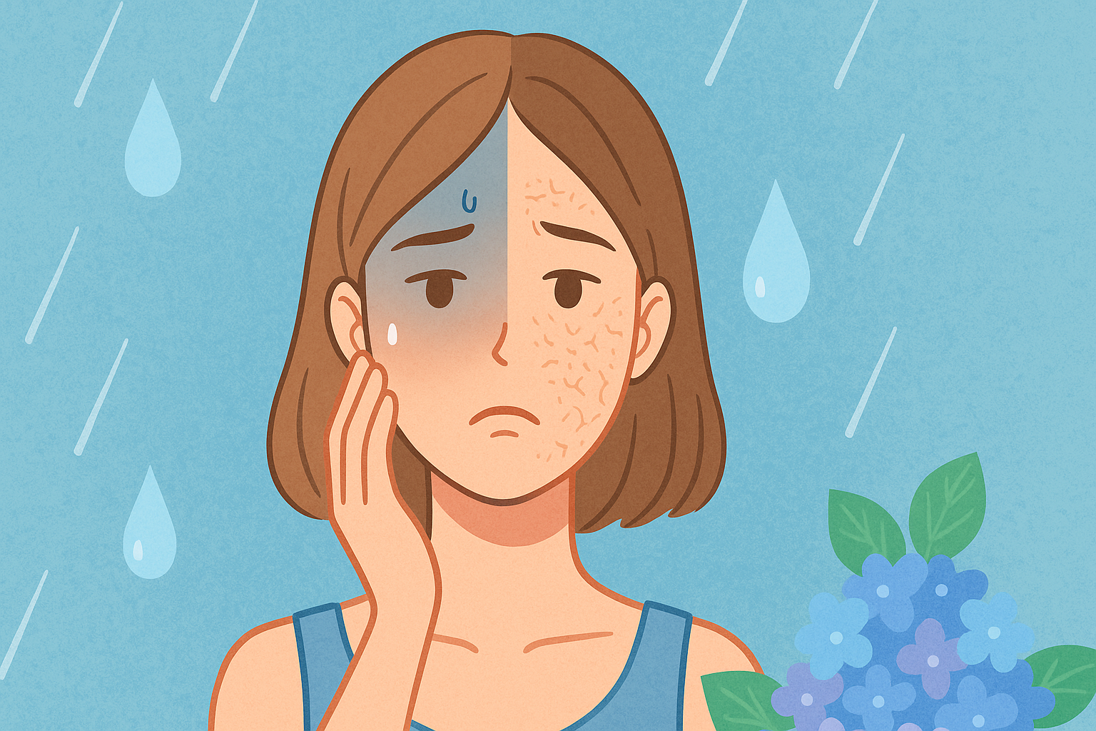 梅雨に負けないインナードライ対策|肌内部からうるおうための正しいケア